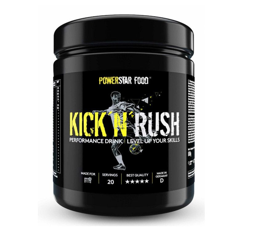 Powerstar Food -KICK'N'RUSH - Pre-Workout für Fußballer - 600g Powerstar Food