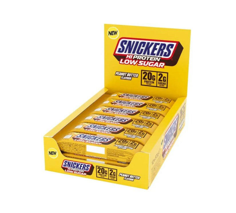 Snickers - Low Sugar PEANUT BUTTER High Protein Bar Riegel - Karton 12 x 57g Mars Incorporated