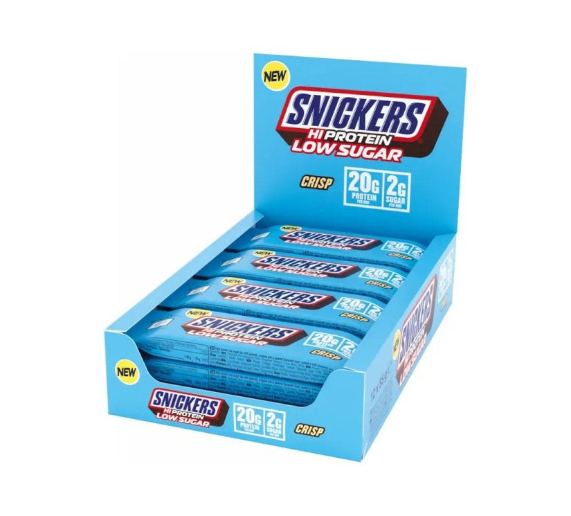 Snickers - Low Sugar CRISP High Protein Bar Riegel - Karton 12 x 55g Mars Incorporated