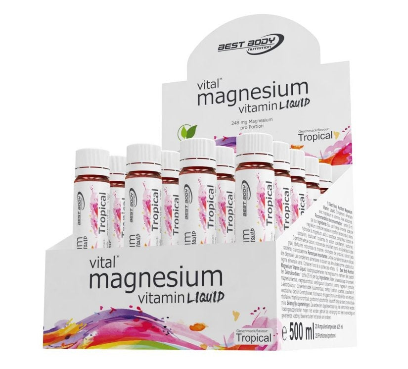 Best Body Nutrition - Magnesium-Vitamin Ampullen 20 Stück - 500ml Best Body Nutrition