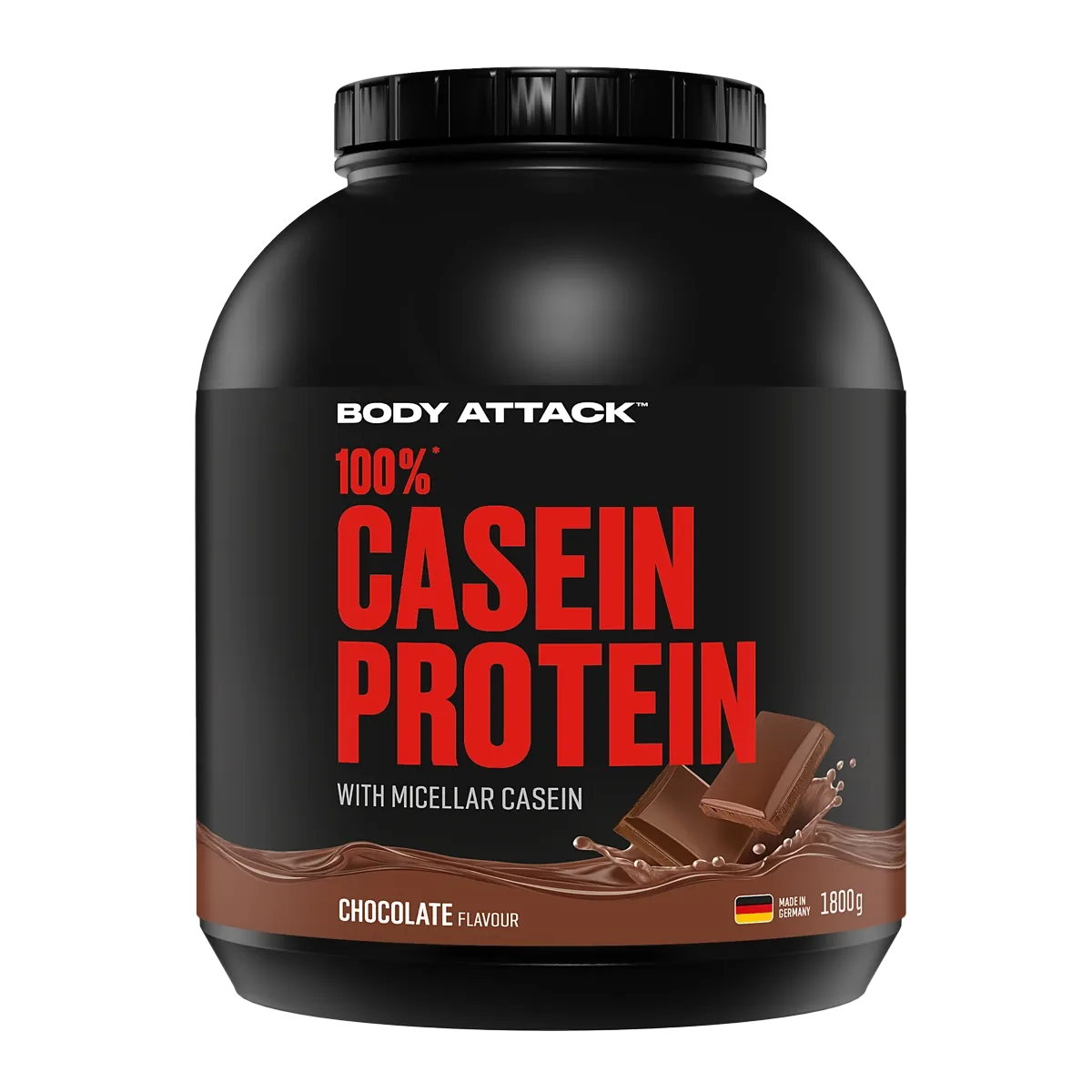 Body Attack - 100 % Casein Protein - 1800g Body Attack Chocolate Cream