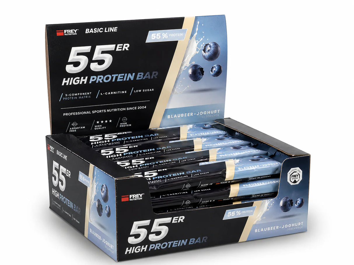 Frey Nutrition - 55er Riegel - Karton 20 x 50g Frey Nutrition Blaubeer-Joghurt