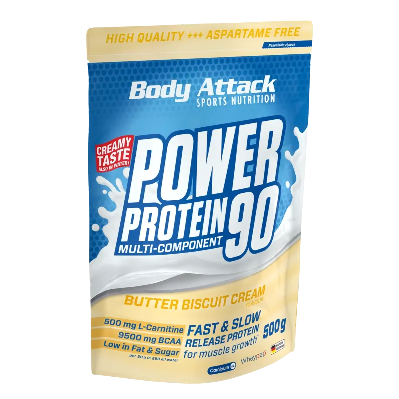 Body Attack - Power Protein 90 - 500g Body Attack Butter Bisquit