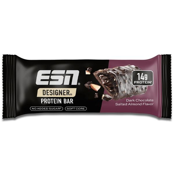 ESN - Designer Bar - 45g Riegel ESN Dark Chocolate Salted Almond