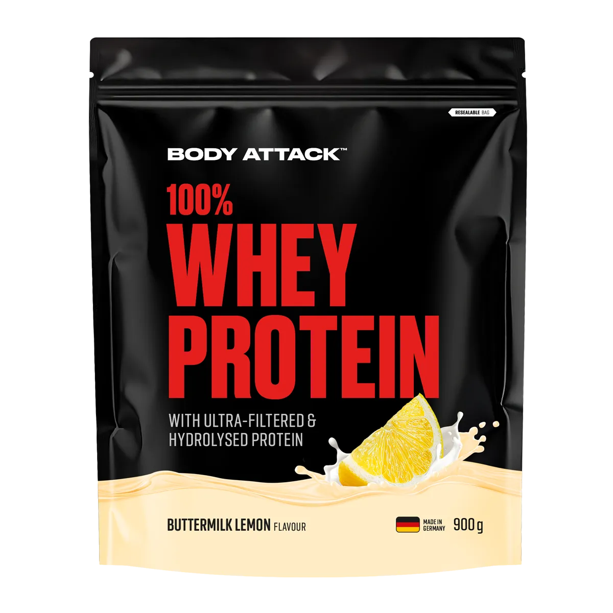 Body Attack - 100% Whey Protein - 900g Body Attack Buttermilk Lemon