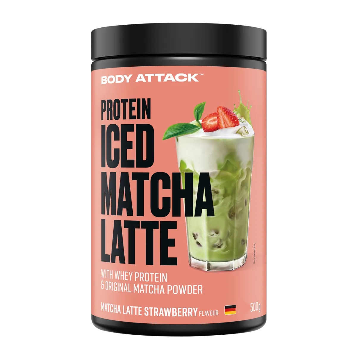 Body Attack - Protein Iced Matcha Latte - 500g Dose Body Attack Matcha Latte Strawberry