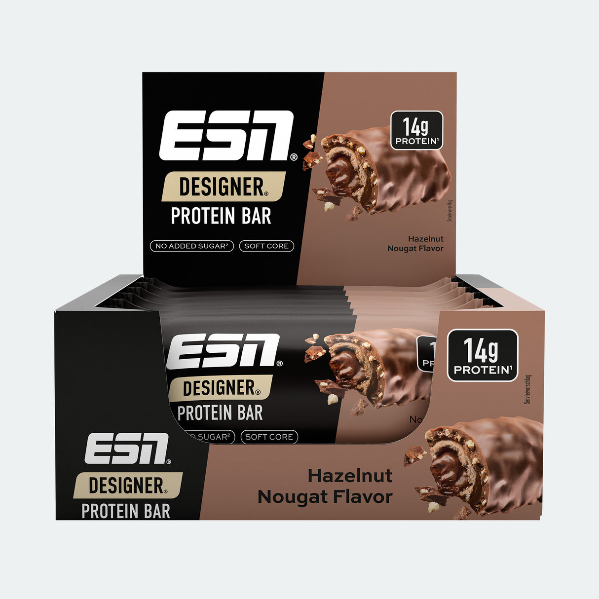 ESN - Designer Bar - Karton 12 x 45g Riegel ESN Hazelnut Nougat