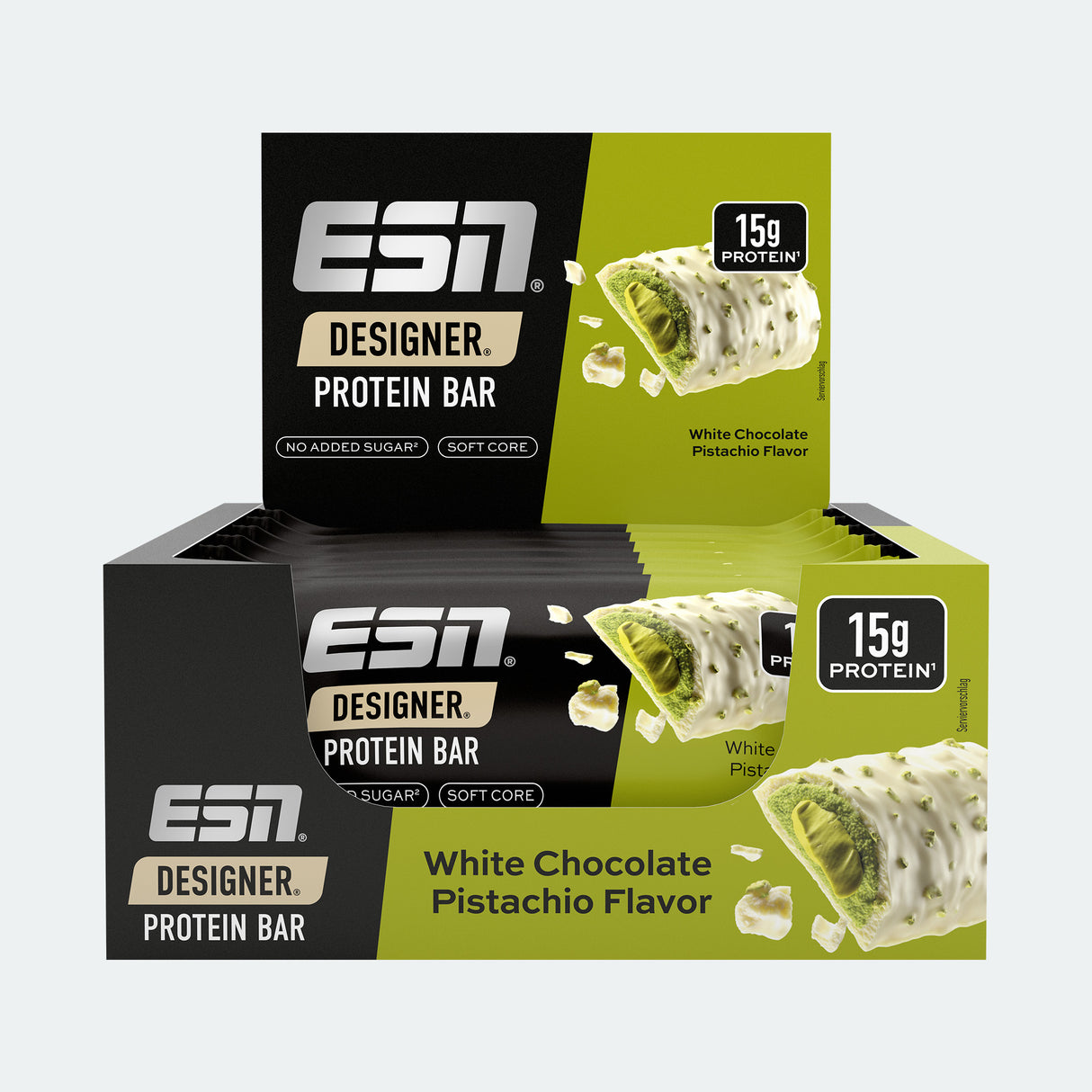 ESN - Designer Bar - Karton 12 x 45g Riegel ESN White Chocolate Pistachio