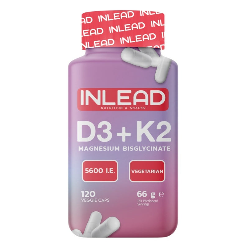 Inlead Nutrition - Vitamin D3 + K2 + Magnesium 120 Kapseln