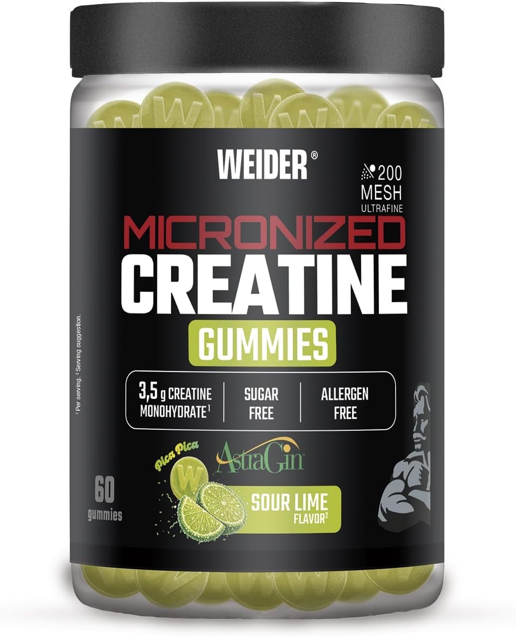 Weider - Micronized Creatine Gummies - 60 Gummies Weider Sour Lime