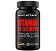 Body Attack Vitamin D3 + K2 Depot - 120 Kapseln Body Attack