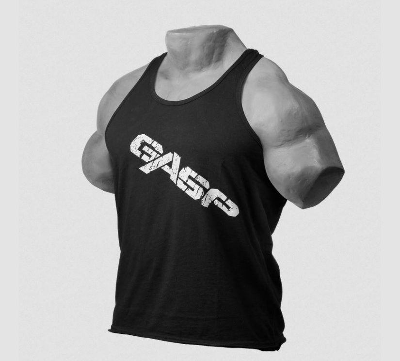 GASP - Vintage T-Back -Tank Top schwarz GASP