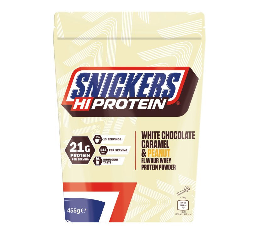 Snickers - Hi Protein White Chocolate Caramel Peanut Powder - 455g Mars Incorporated