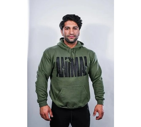 Universal Nutrition - Animal Hooded Sweater Military - grün Animal