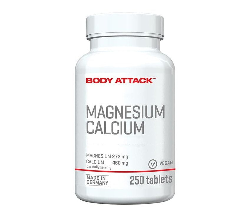 Body Attack - Magnesium und Calcium - 250 Tabletten Body Attack