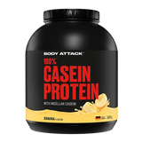 Body Attack - 100 % Casein Protein - 1800g Body Attack Banana Cream