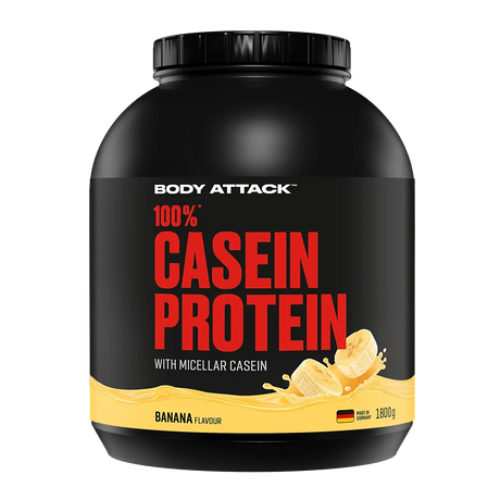 Body Attack - 100 % Casein Protein - 1800g Body Attack Banana Cream