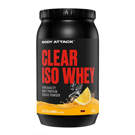 Body Attack - Clear Iso Whey - 900g Dose Body Attack Ice Tea Lemon