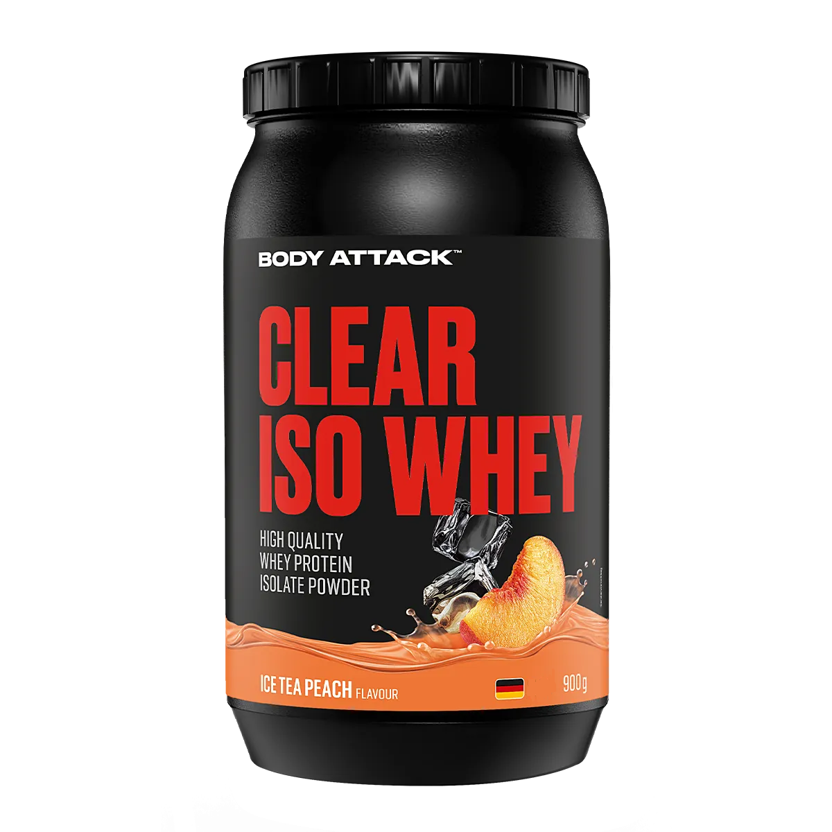 Body Attack - Clear Iso Whey - 900g Dose Body Attack Ice Tea Peach