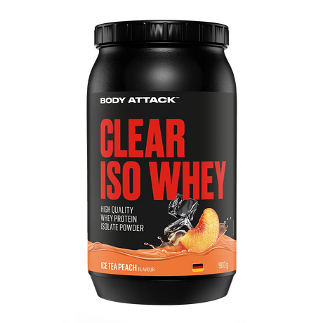 Body Attack - Clear Iso Whey - 900g Dose Body Attack Ice Tea Peach
