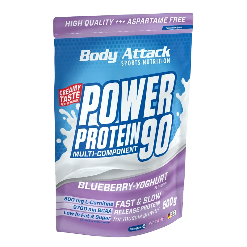 Body Attack - Power Protein 90 - 500g Body Attack Blueberry