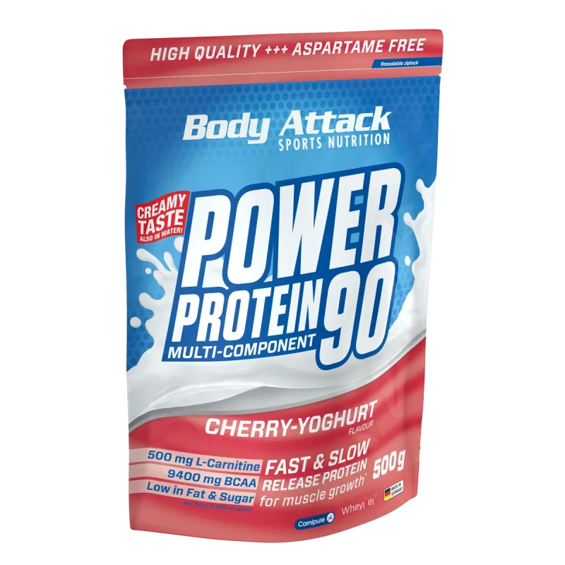 Body Attack - Power Protein 90 - 500g Body Attack Cherry Yoghurt