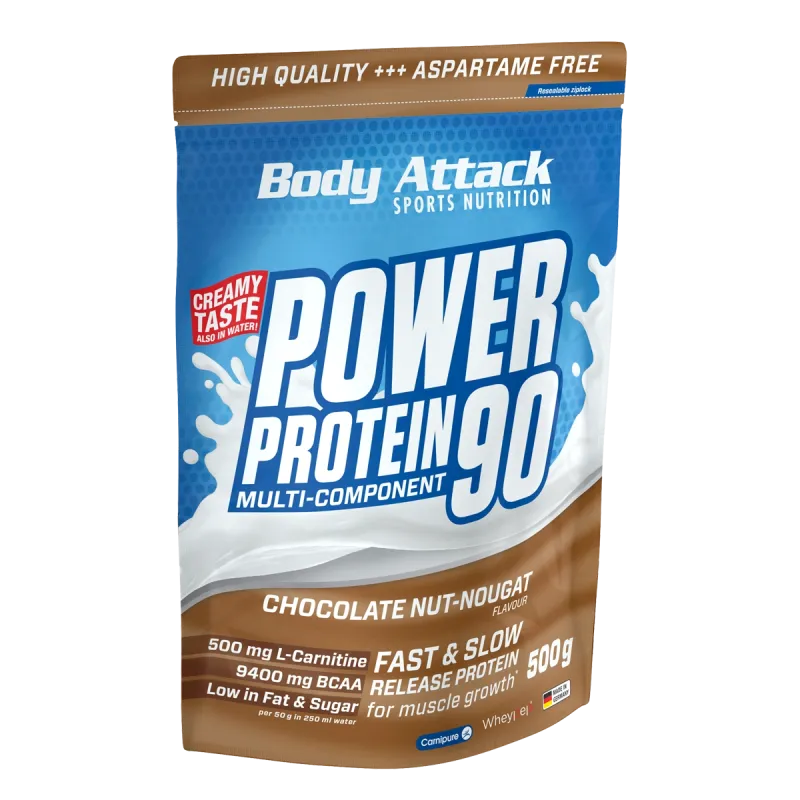 Body Attack - Power Protein 90 - 500g Body Attack Chocolate Nut Nougat