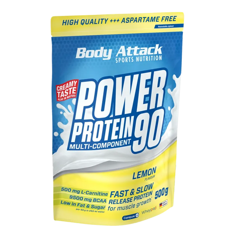 Body Attack - Power Protein 90 - 500g Body Attack Lemon
