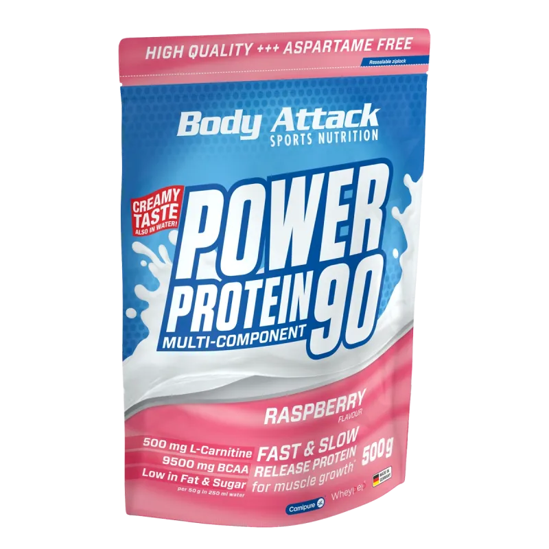 Body Attack - Power Protein 90 - 500g Body Attack Raspberry