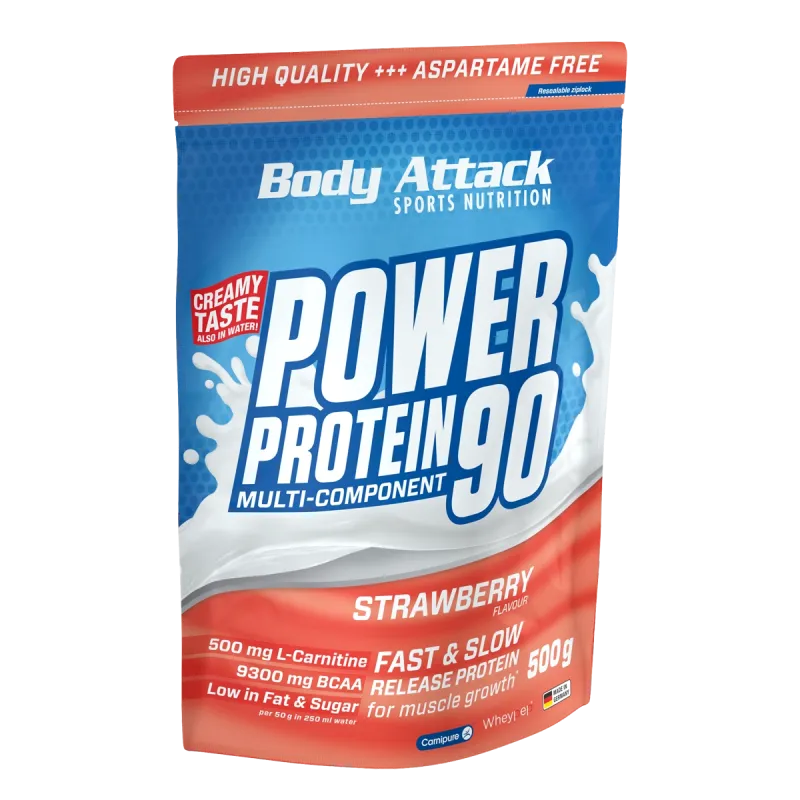 Body Attack - Power Protein 90 - 500g Body Attack Strawberry