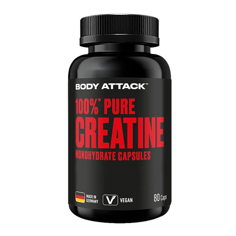Body Attack - 100% Pure Creatine Caps - 80 Kapseln Body Attack
