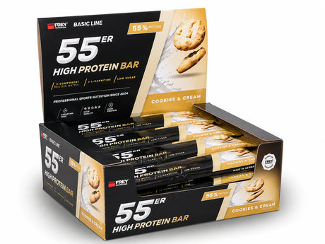 Frey Nutrition - 55er Riegel - Karton 20 x 50g Frey Nutrition Cookies n Cream