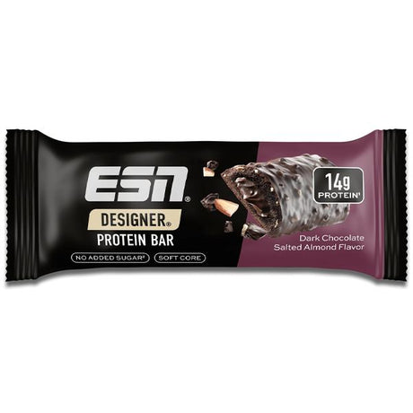 ESN - Designer Bar - 45g Riegel ESN Dark Chocolate Salted Almond