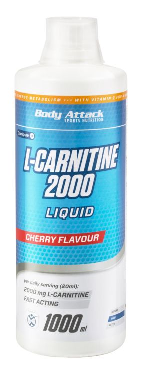 Body Attack - L-Carnitin Liquid 2000 - 1000ml - MHD 06/2026 Body Attack