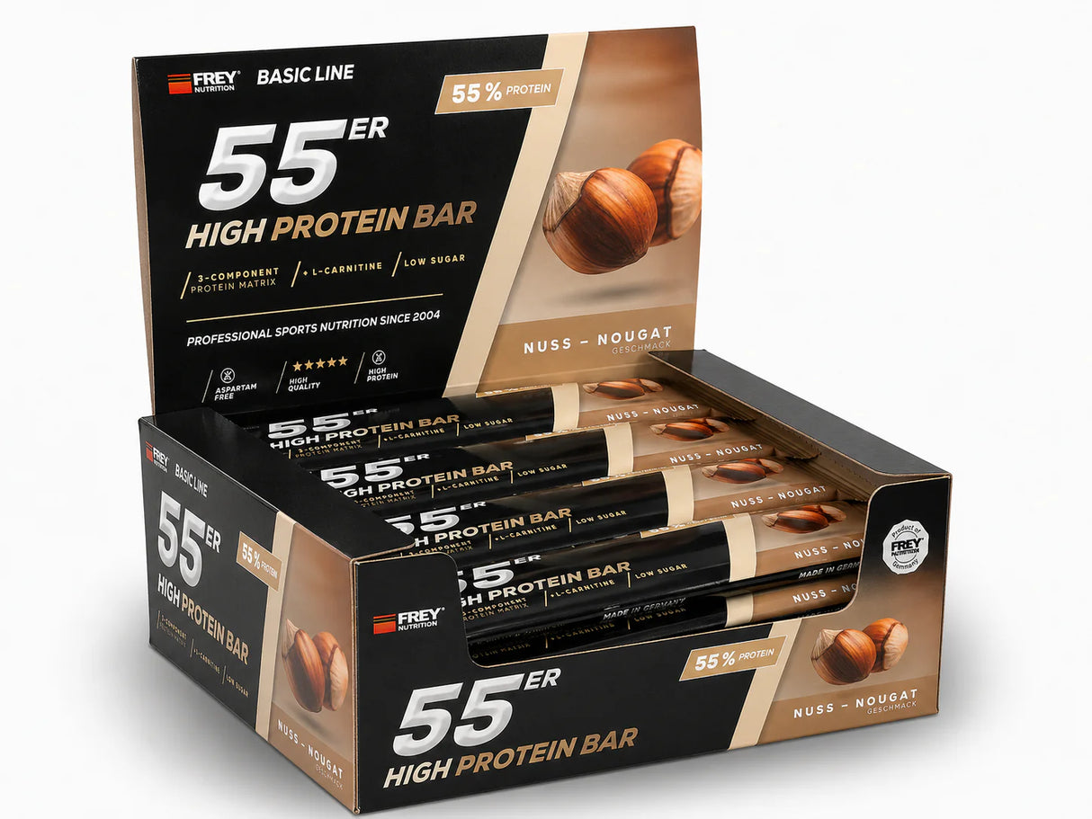 Frey Nutrition - 55er Riegel - Karton 20 x 50g Frey Nutrition Nuss-Nougat