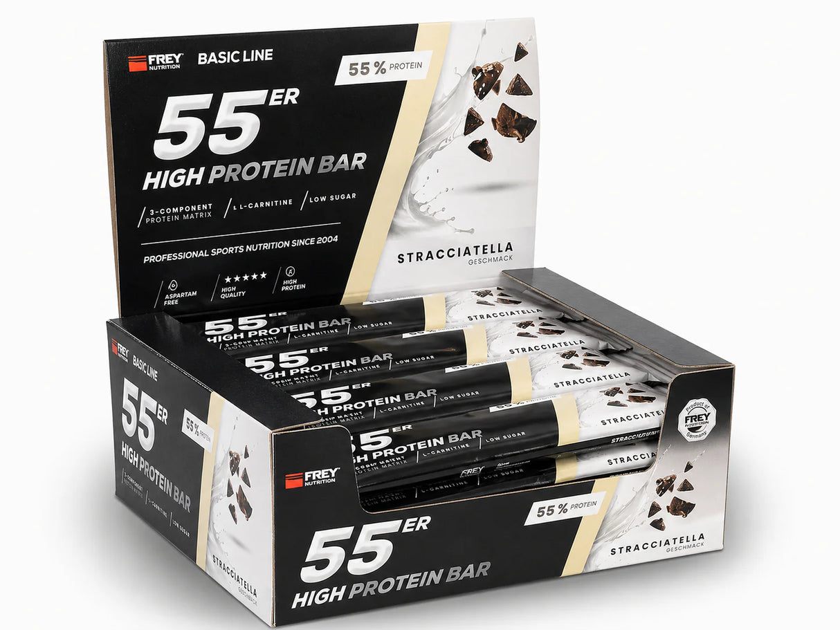 Frey Nutrition - 55er Riegel - Karton 20 x 50g Frey Nutrition Stracciatella