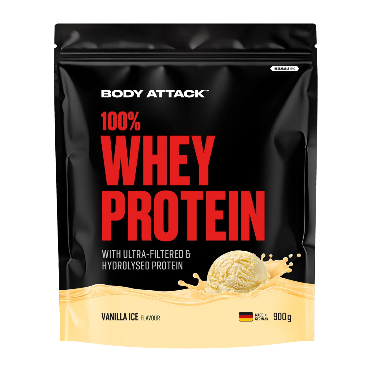 Body Attack - 100% Whey Protein - 900g Body Attack Vanilla Ice