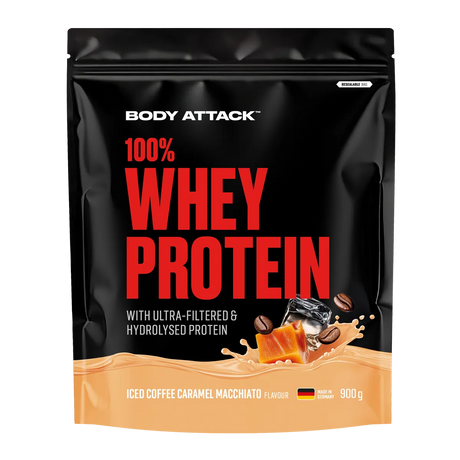 Body Attack - 100% Whey Protein - 900g Body Attack Iced Coffee Caramel Macchiato