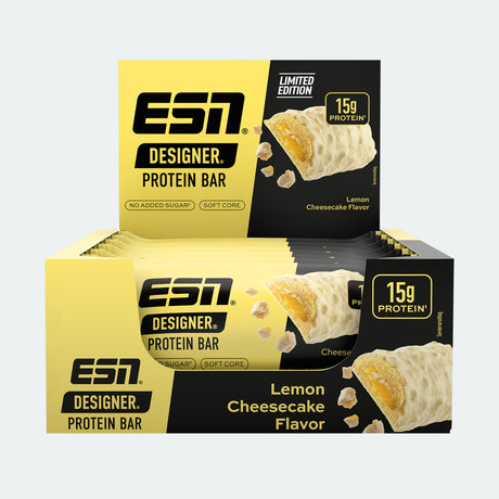 ESN - Designer Bar - Karton 12 x 45g Riegel ESN Lemon Cheesecake