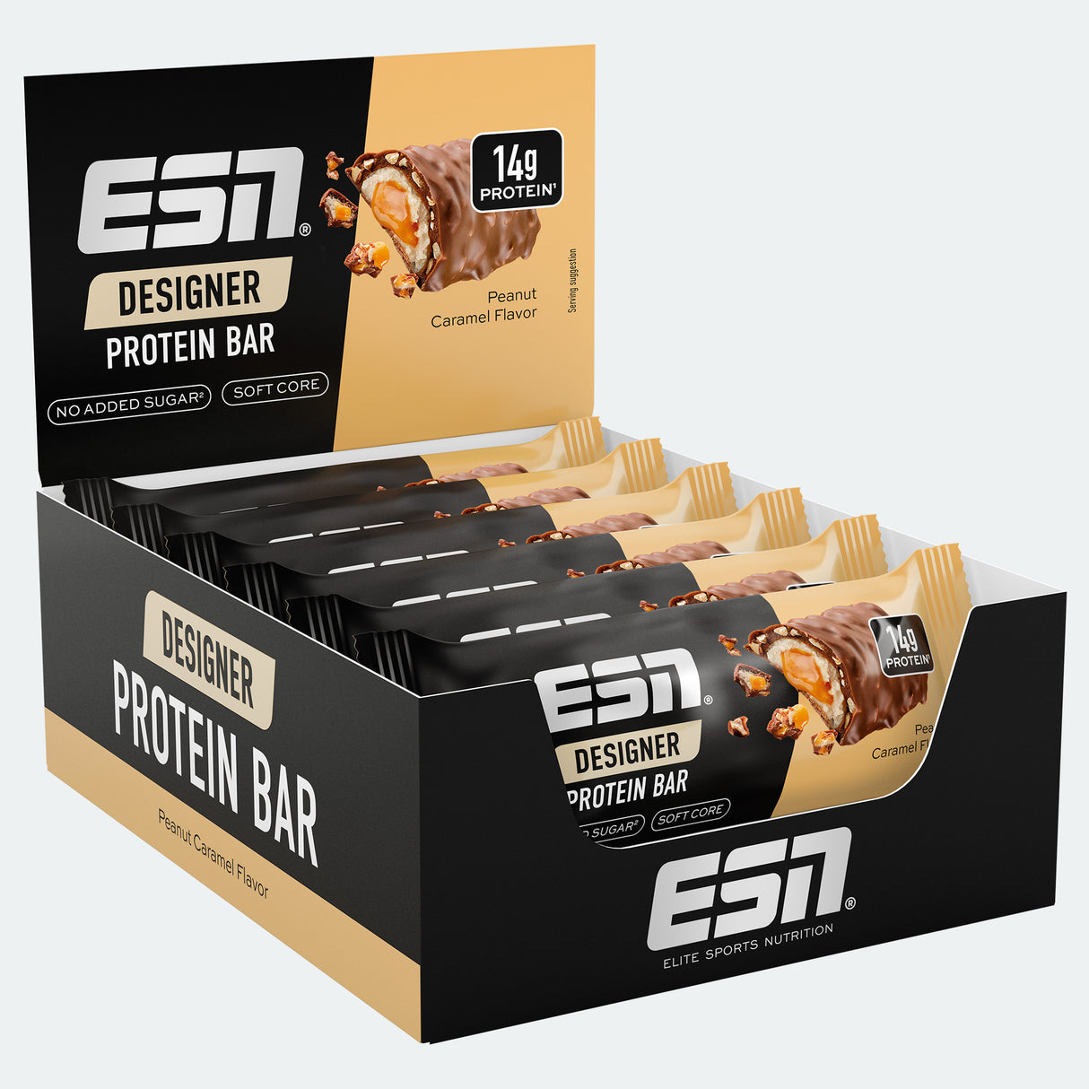 ESN - Designer Bar - Karton 12 x 45g Riegel ESN Peanut Caramel