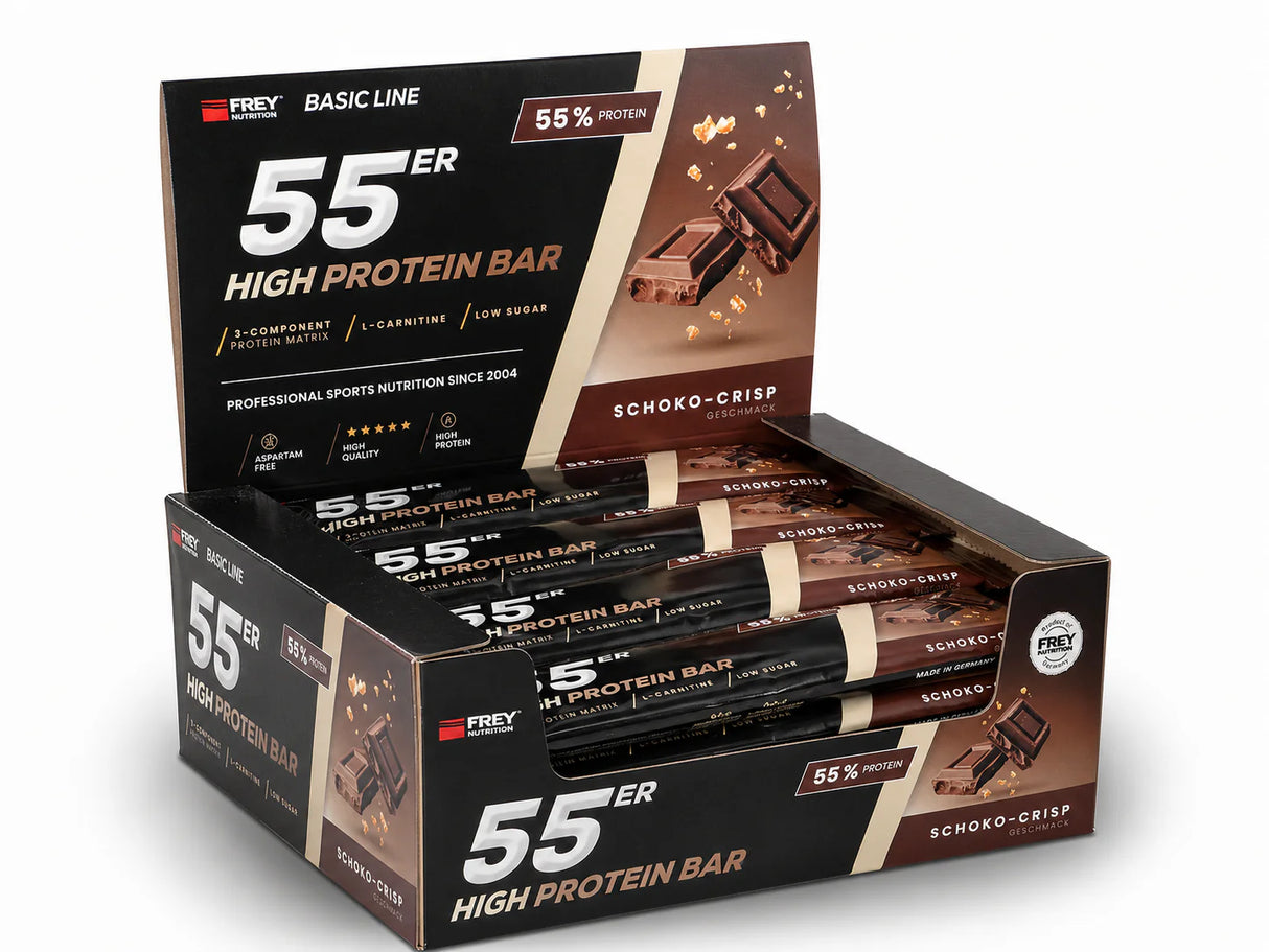 Frey Nutrition - 55er Riegel - Karton 20 x 50g Frey Nutrition Schoko-Crisp