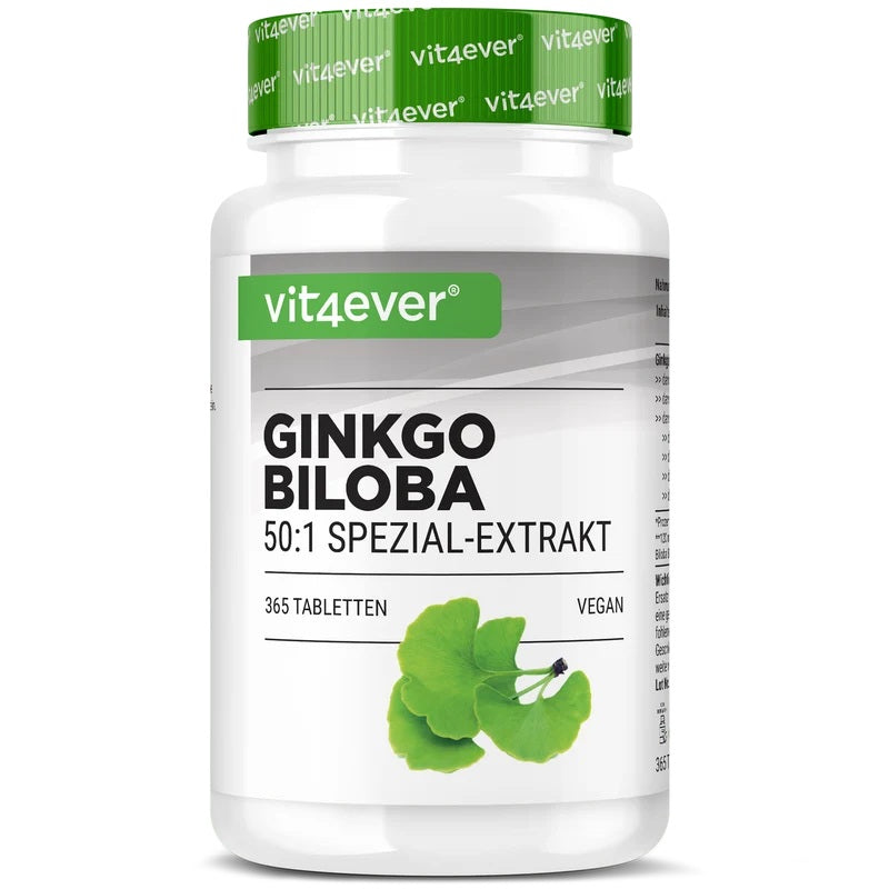 Vit4ever - Ginkgo Biloba - 365 Tabletten Vit4ever