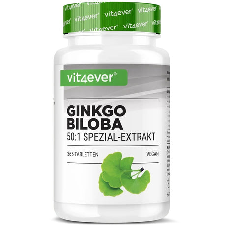 Vit4ever - Ginkgo Biloba - 365 Tabletten Vit4ever