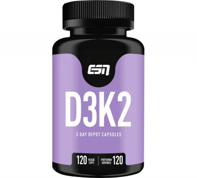 ESN - Vitamin D3+K2 - 120 Kapseln