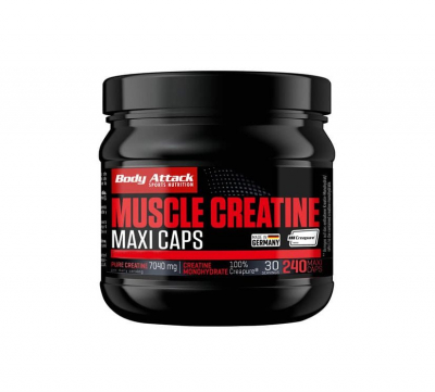 Body Attack - Creapure Muscle Creatine - 240 Kapseln - MHD 10/2024